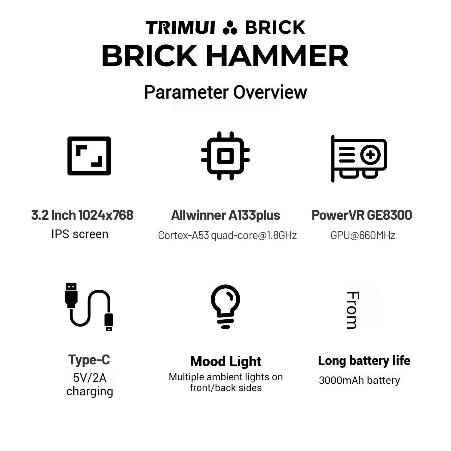 TRIMUI Brick Hammer All Metal  - Gaming Console All 评论和价格