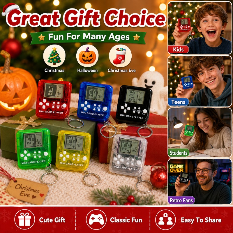 Mini Tetris Game Console Keych - Gaming Console Keychain 评论和价格