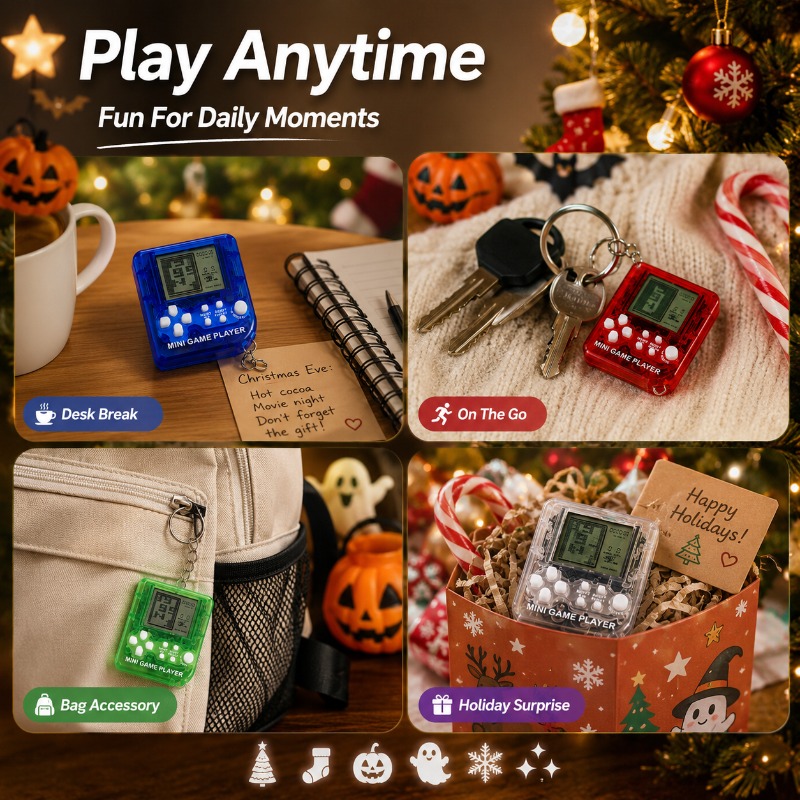 Mini Tetris Game Console Keych - Gaming Console Keychain 评论和价格