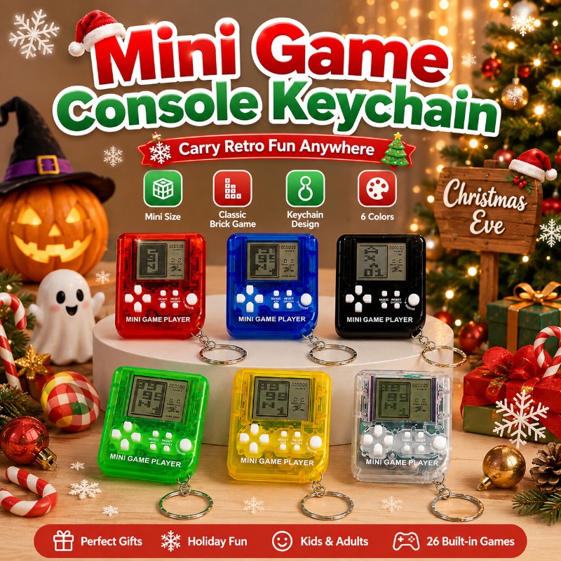 Mini Tetris Game Console Keych - Gaming Console Keychain 评论和价格
