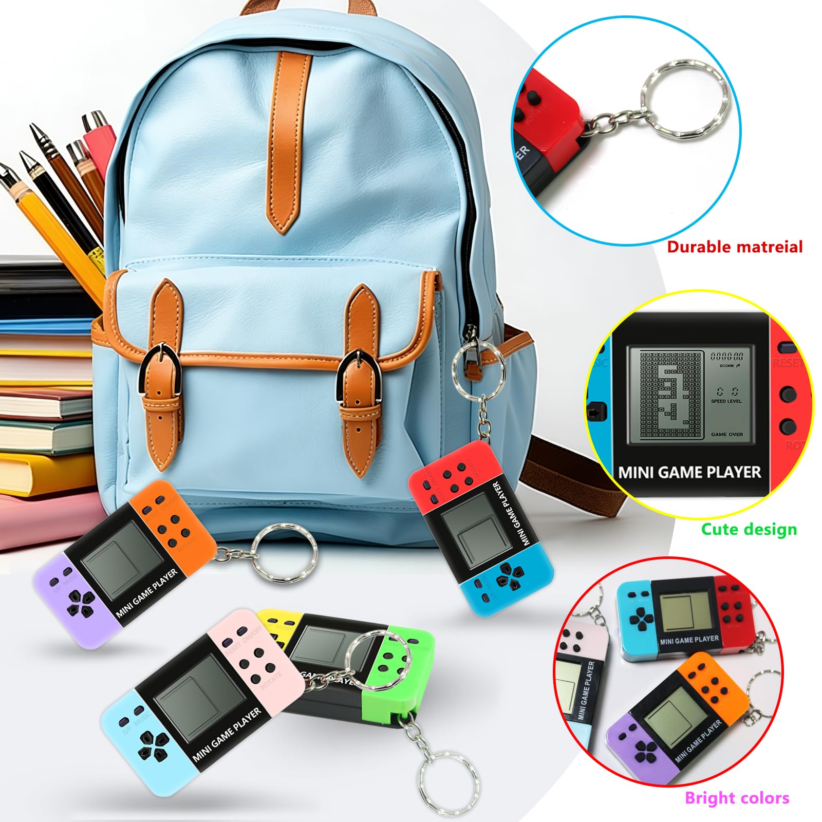 10-120pcs Kids Mini Handheld G - Gaming Console Keychain 评论和价格
